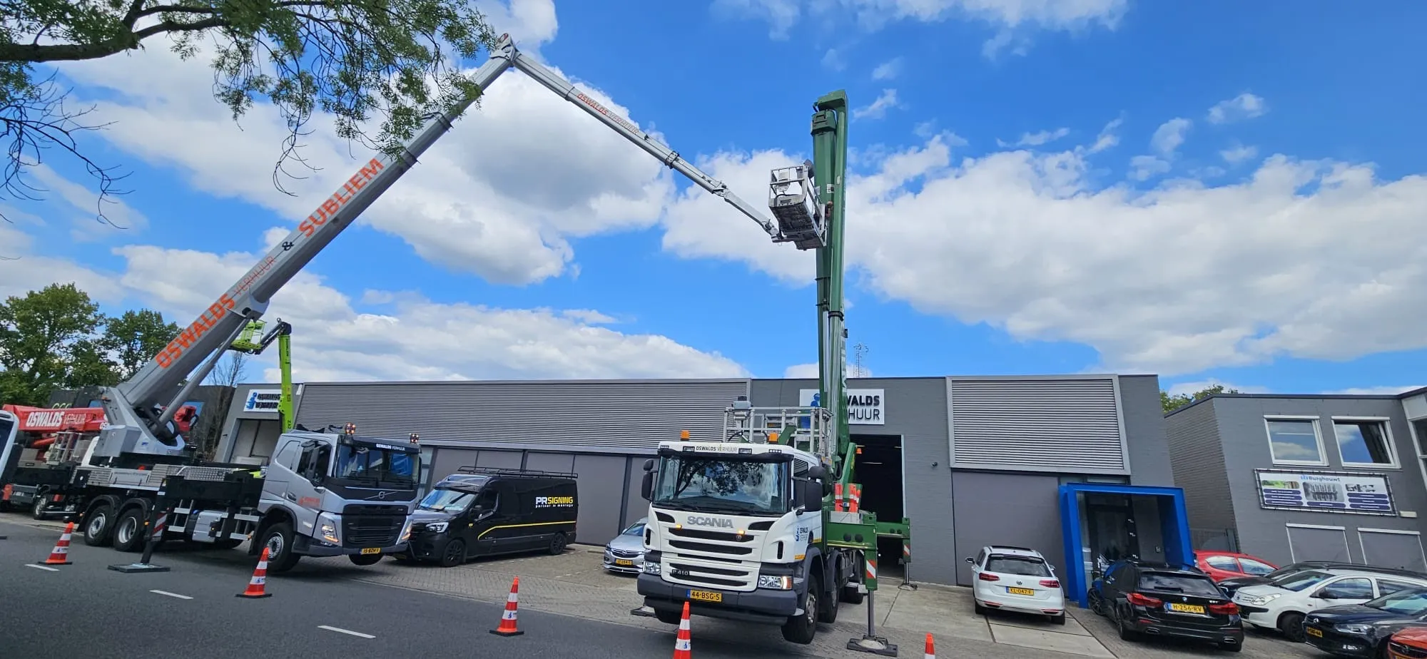 Vloot van Oswalds Verhuur voor de vestiging
